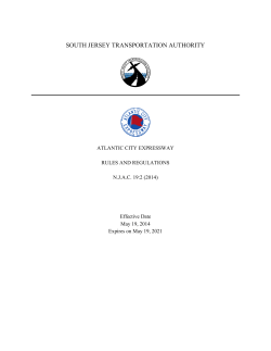 Atlantic City Expressway Rules and Regulations