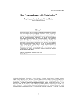 How Freedoms interact with Globalization