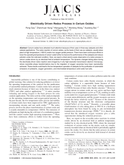Electrically Driven Redox Process in Cerium Oxides