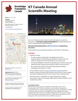 KT Canada Annual Scientific Meeting