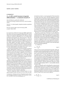 GST is still a useful measure of genetic differentiation &mdash; a comment