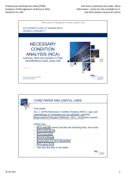 necessary condition analysis (nca) - Erasmus Research Institute of