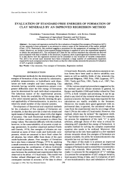 EVALUATION OF STANDARD FREE ENERGIES OF FORMATION