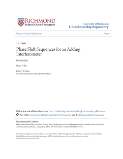 Phase Shift Sequences for an Adding