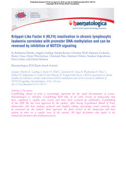 Kr&uuml;ppel-Like Factor 4 (KLF4) inactivation in chronic