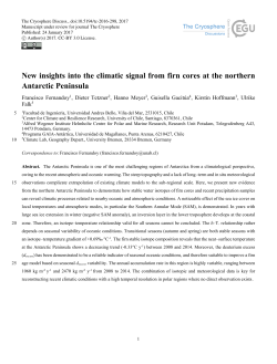 New insights into the climatic signal from firn cores at the northern