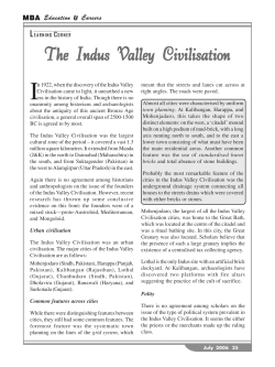 The Indus V The Indus Valley Civilisation alley Civilisation