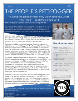 The People`s Pettifogger - Tasmania University Law Society