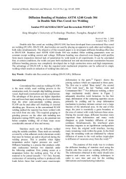 Diffusion Bonding of Stainless ASTM A240 Grade 304 in Double