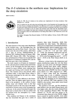 The 8 4 relations in the northern seas: Implications for the