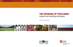 the drainage of peatlands - GRET