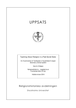 Teaching About Religion in a Post-Soviet State