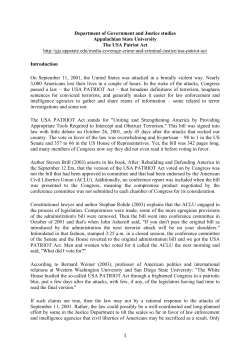 The USA Patriot Act