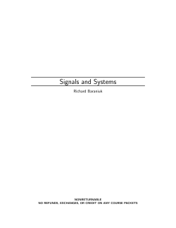 Signals and Systems