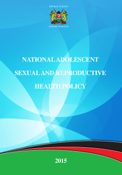 National Adolescent Sexual and Reproductive Health Policy 2015