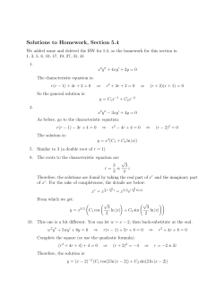 Solutions to Homework, Section 5.4