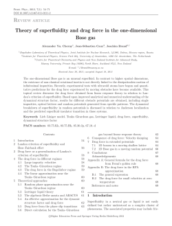 Theory of superfluidity and drag force in the one