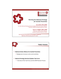 Task Forces - National Action Alliance for Suicide Prevention