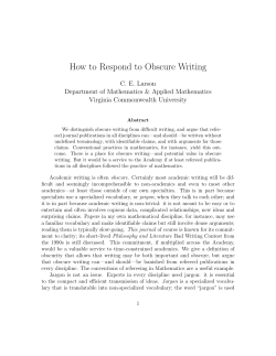 How to Respond to Obscure Writing