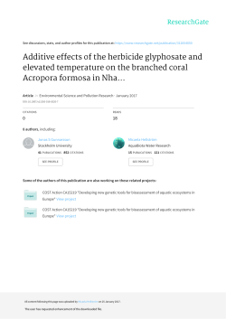 Additive effects of the herbicide glyphosate and