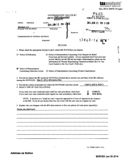 UNITED STATES TAX COURT