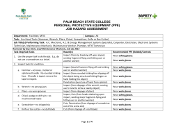 Hand Tools - Palm Beach State College