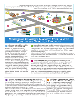 members of congress: navigate your way to constituent nutrition
