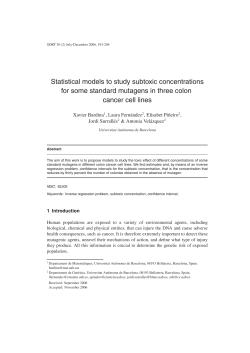Idescat. SORT. Statistical models to study subtoxic concentrations