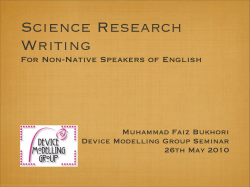 For Non-Native Speakers of English