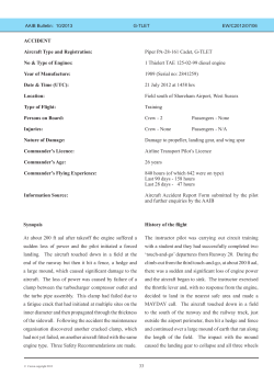ACCIDENT Aircraft Type and Registration: Piper PA-28