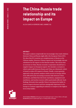 The China-Russia trade relationship and its impact on Europe
