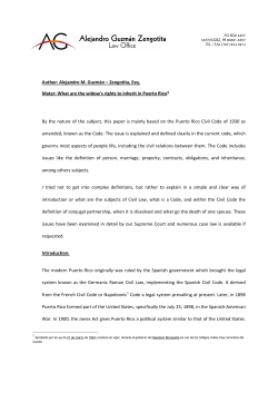 Intestate and the Widow in Puerto Rico