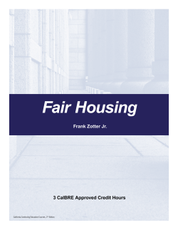 federal fair housing laws - I