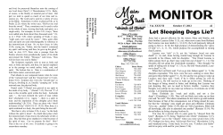 Let Sleeping Dogs Lie? - Main Street Church of Christ