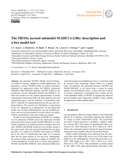 The MESSy aerosol submodel MADE3