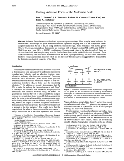 Probing Adhesion Forces at the Molecular Scale