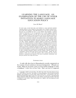 learning the language: an examination of the use of voter initiatives