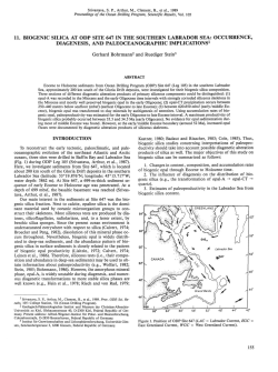 11. Biogenic Silica at ODP Site 647 in the Southern Labrador Sea