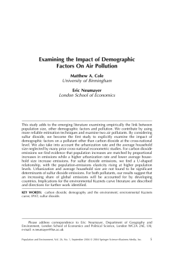 Examining the Impact of Demographic Factors On Air Pollution
