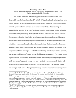 Masculinity without Men: Review of Judith Halberstam, Female