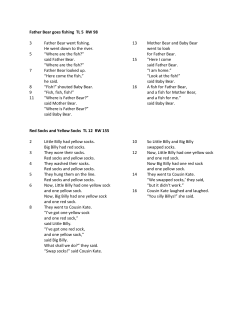 Father Bear goes fishing TL 5 RW 98 3 Father Bear went fishing. 13