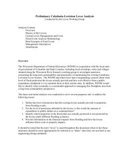 Caledonia-Lewiston Levee Analysis