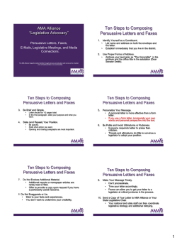 Ten Steps to Composing Persuasive Letters and Faxes