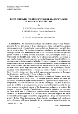 decay estimates for the constrained elastic cylinder of variable cross