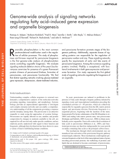 Genome-wide analysis of signaling networks regulating fatty acid