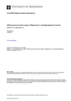 Affinity among mountain ranges in Megamexico