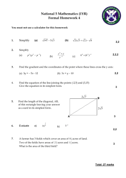 Intermediate 2 Units (1, 2, 3) Official Homework 1