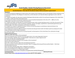 Social Studies: Grade 8 Pacing Resource Document