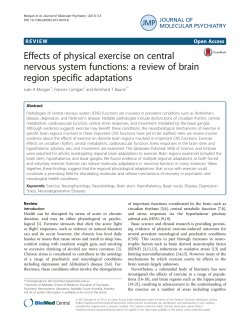 Effects of physical exercise on central nervous system functions: a