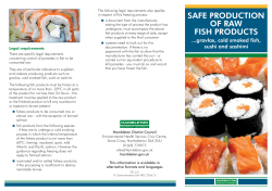 SAFE PRODUCTION OF RAW FISH PRODUCTS